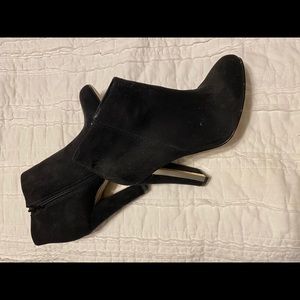 Black Suede heeled booties
